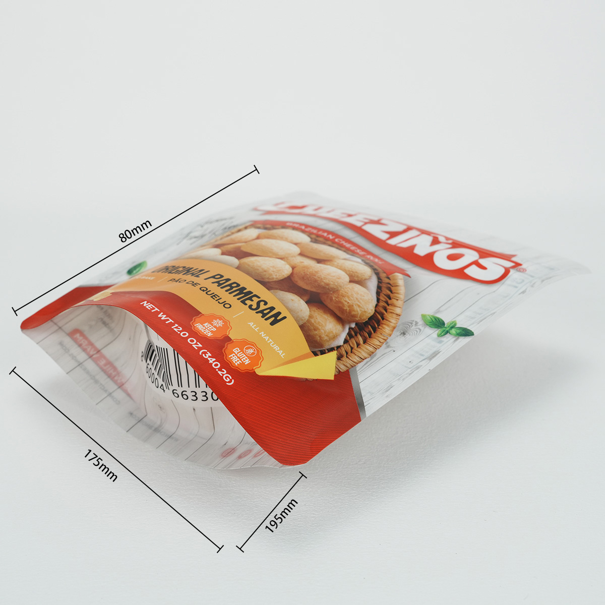 Stand up pouch with zipper