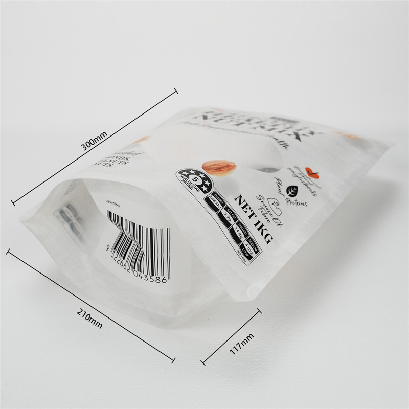 Stand up pouch with zipper