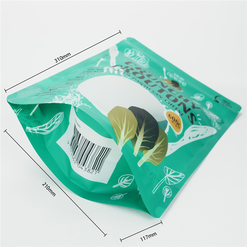 Stand up pouch with zipper