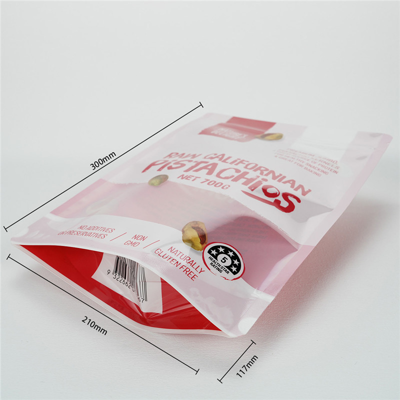 Stand up pouch with zipper